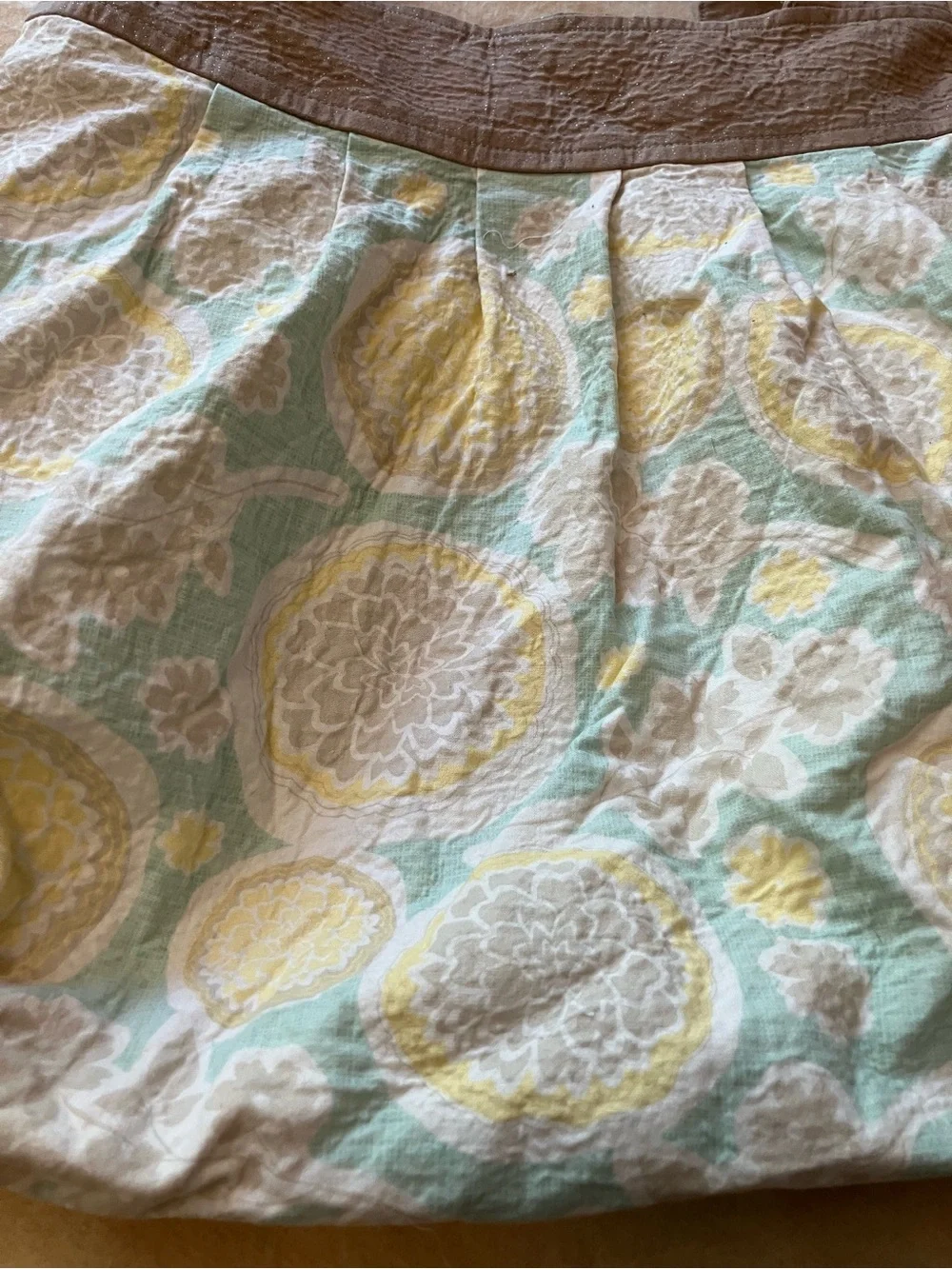 Reversible, handmade cotton, hobo bag pastels big pockets and wide shoulder